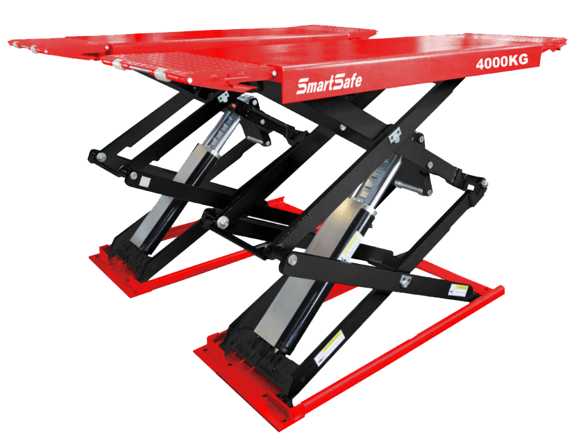 4-Ton Low-Profile Body Scissor Lift with Wheel-Free Jack LT640T